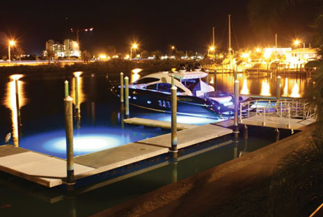 AURA Underwater Dock Fishing Light brings docks to life, paints